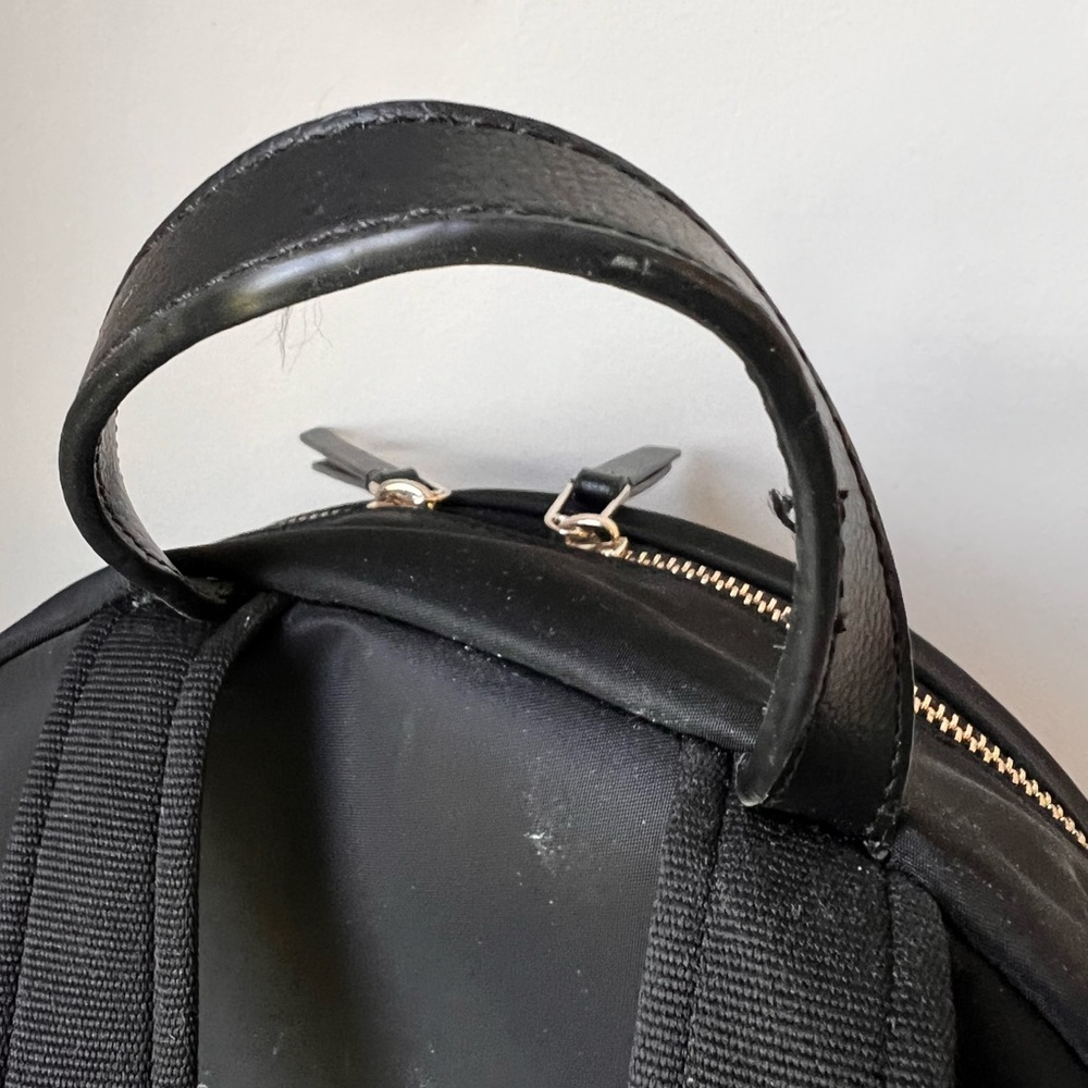 ♠️ Kate Spade ♠️ Dawn Medium Black Nylon Backpack EXCELLENT Used Condition $249 - Picture 2 of 16